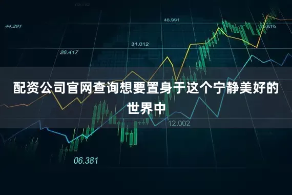配资公司官网查询想要置身于这个宁静美好的世界中